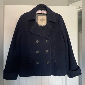 Women’s Navy Abercrombie & Fitch Peacoat - Large